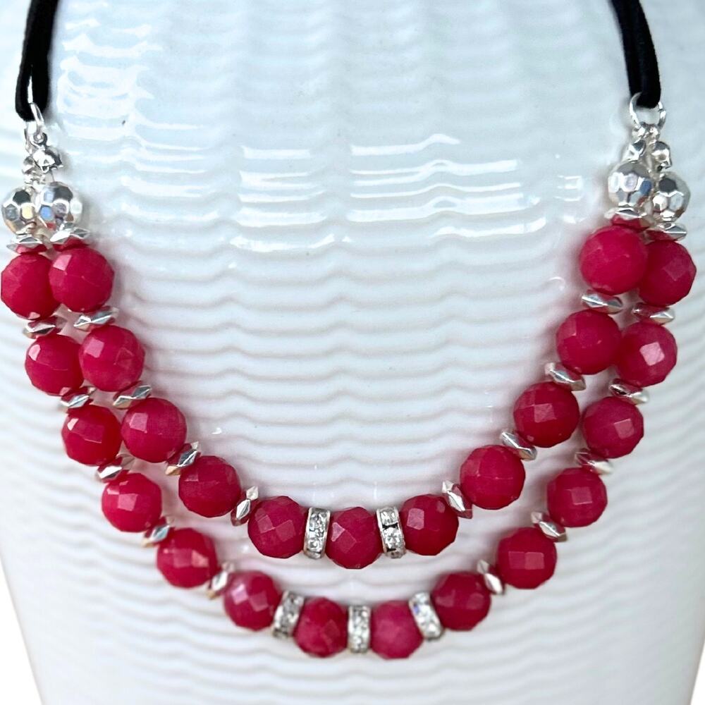 White House Black Market Hot Pink Necklace - New with Tags